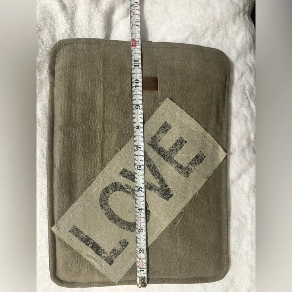 Handmade Tablet Sleeve; Inspired by Myra Bag; New; Never Used; Upcycled Canvas